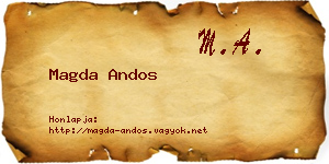 Magda Andos névjegykártya